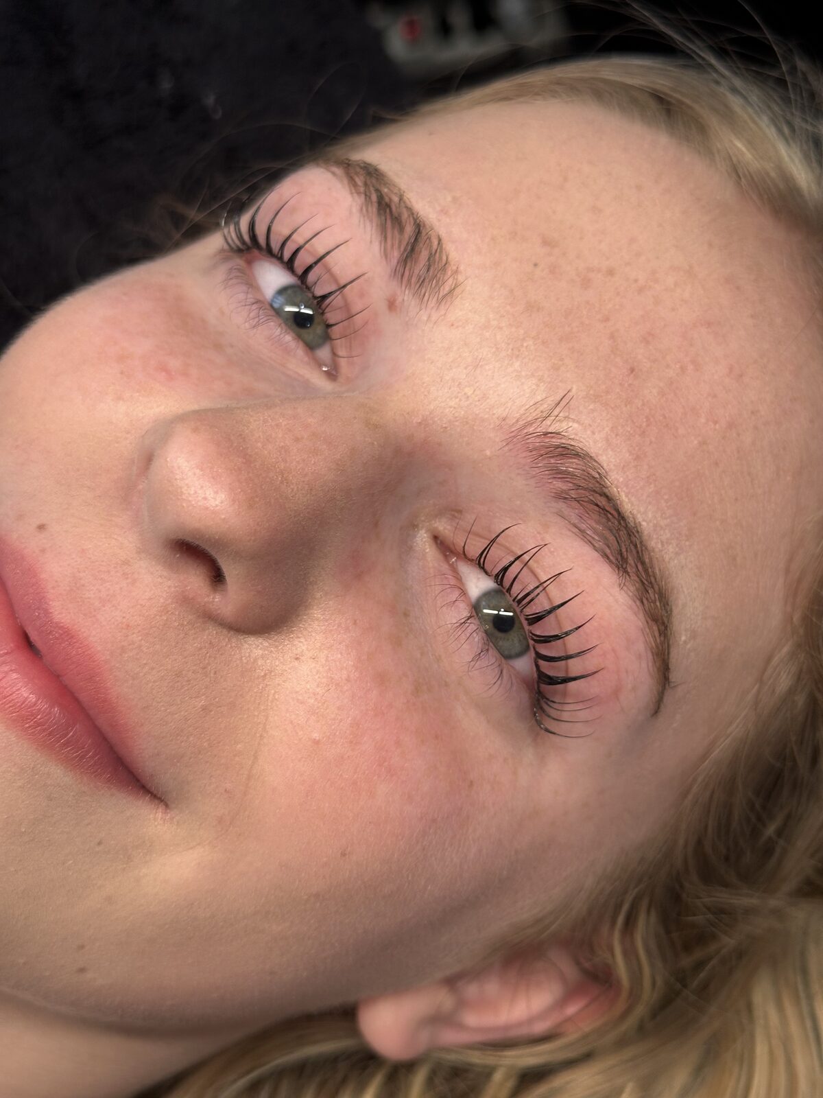 Classic lash extension set photographed in the Sudbury lash studio